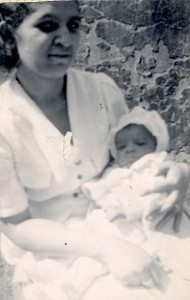 My mother's mother and one of her babies. My mother was probably a toddler when this was taken.