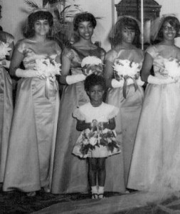 I was the flower girl, Mom was the bridesmaid