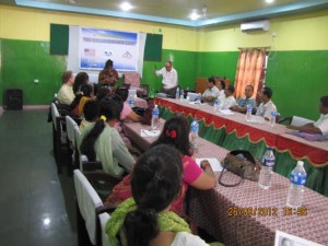 Conversing with civil society leaders in Biratnagar, Nepal.