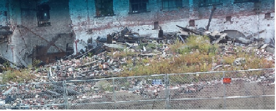 An abandoned factory site in Trenton New Jersey that was part of the focus of the SOAP project. Students in computer science, journalism and media developed tools to help Habitat for Humanity identify pollutants and cleanup costs in properties they might acquire for low income housing.